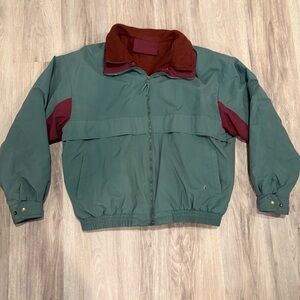 Vintage Arnold Palmer Windbreaker w/ Removable Fuzzy Fleece Insert Colorblock